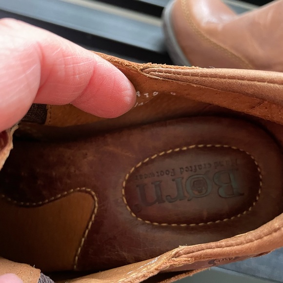 NWOT Born Nyssa leather bootie stacked heel 8.5 - Picture 3 of 7